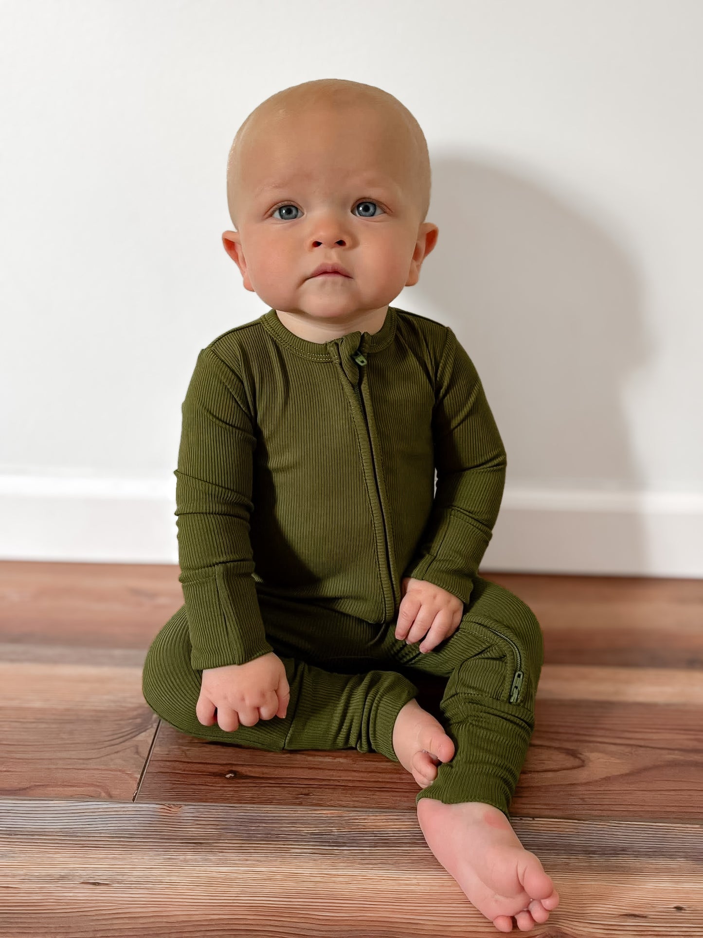 Green Ribbed Zippy
