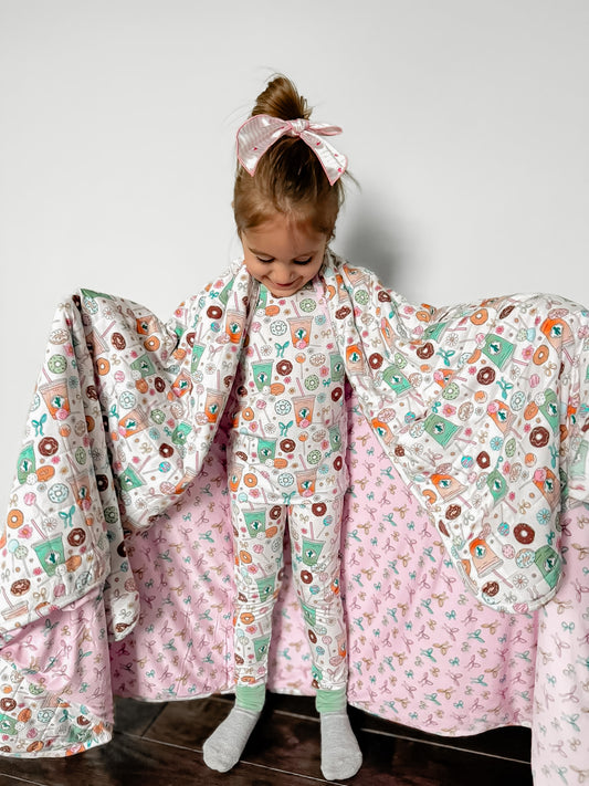 Cafe Cutie X Bows Toddler Blanket