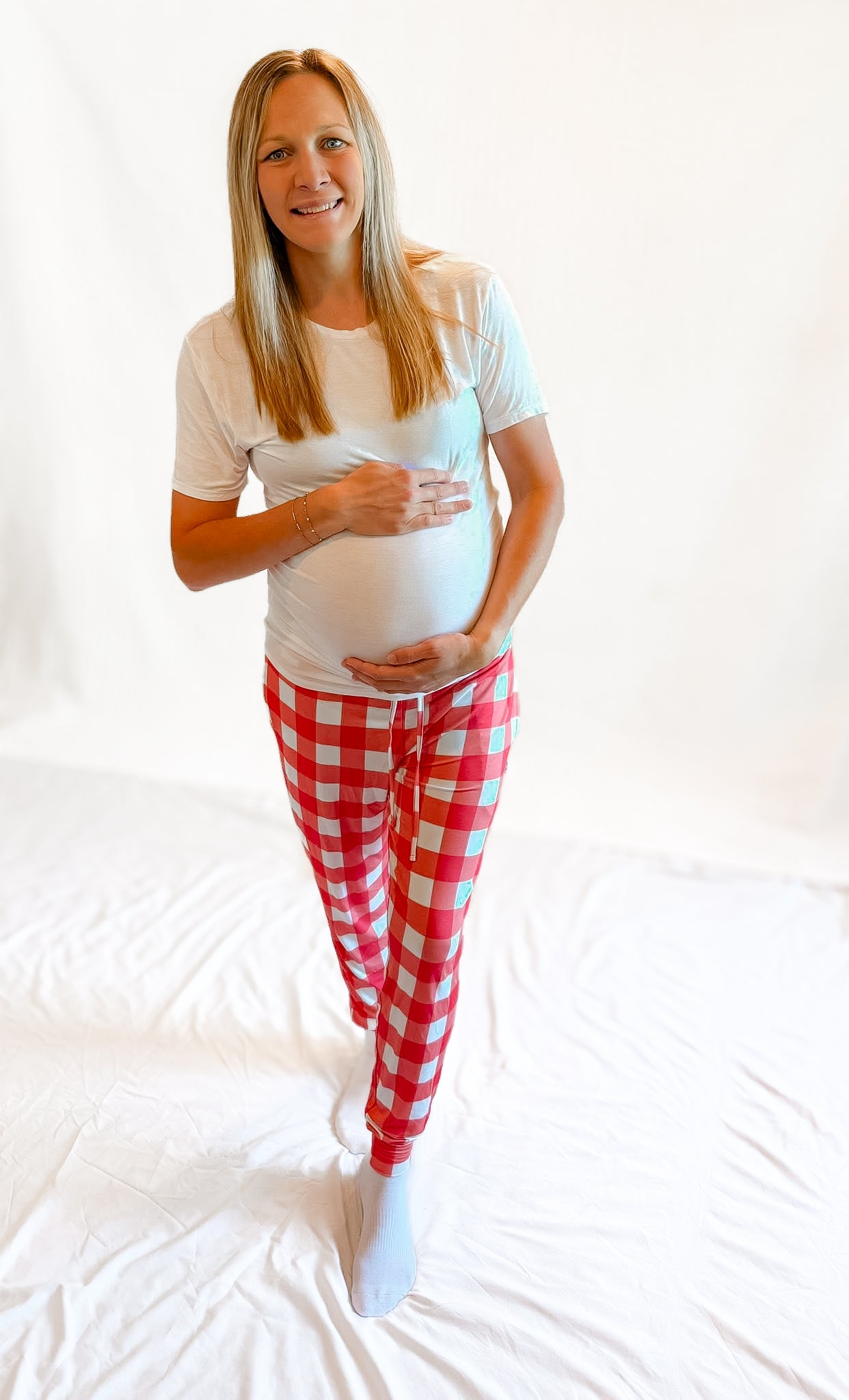 Picnic Plaid Mama Joggers