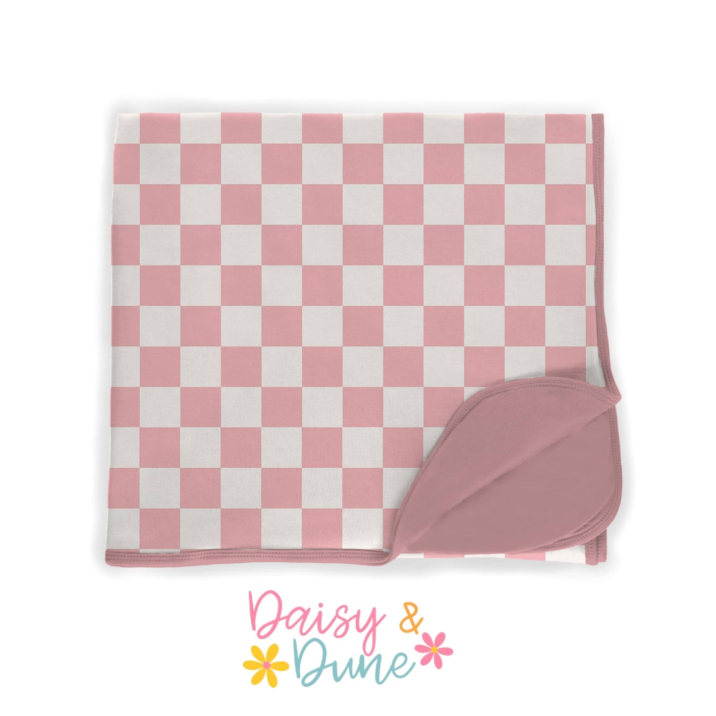 Pink Checks Adult Blanket