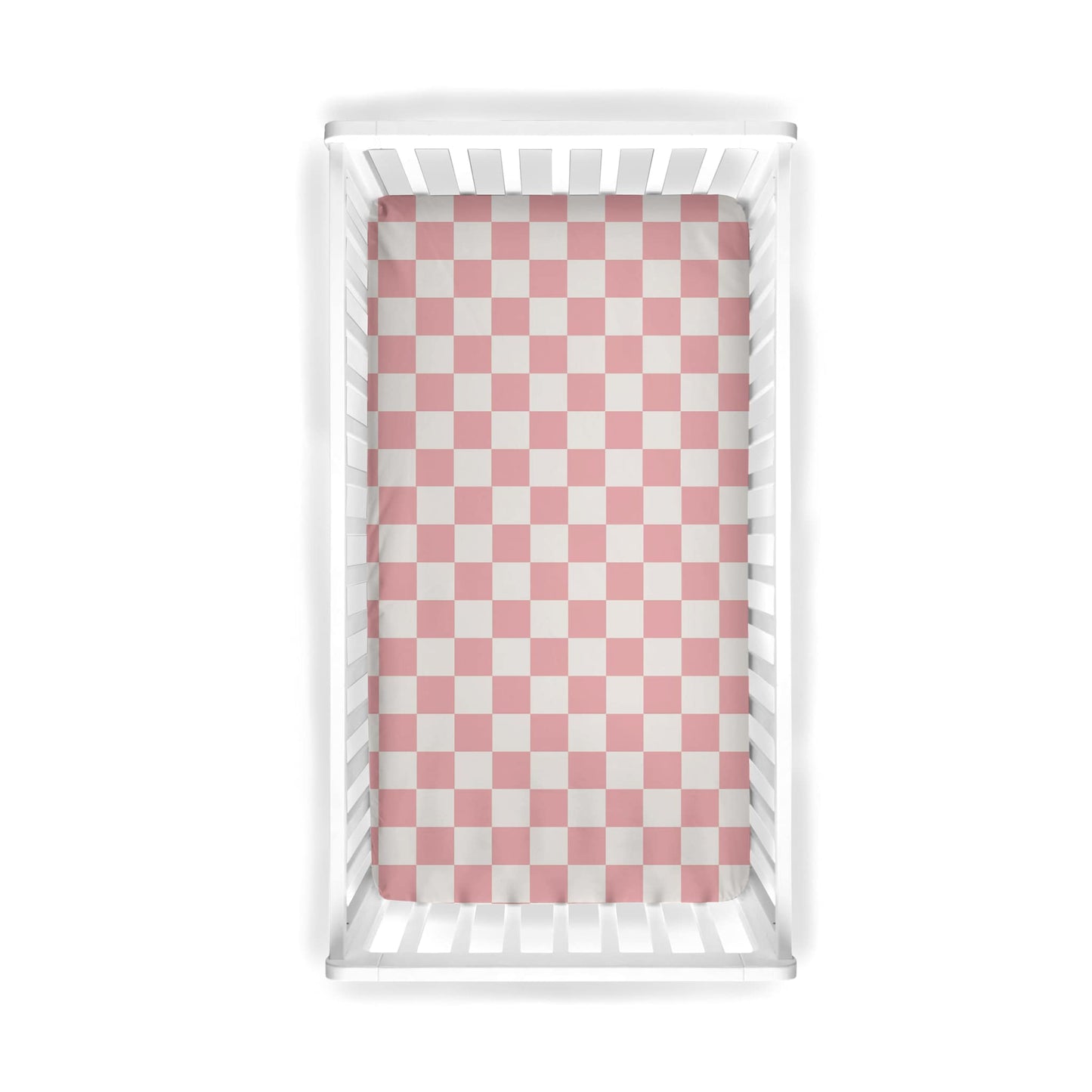 Pink Checks Crib Sheet
