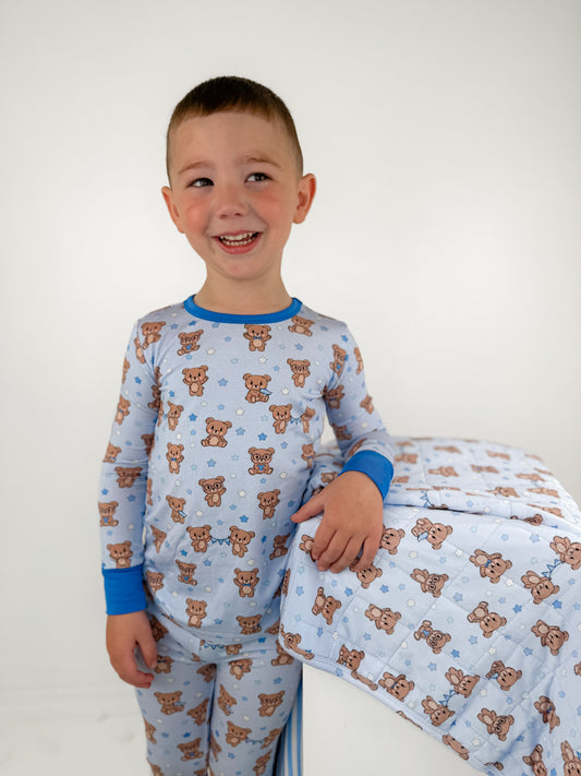Blue Teddy Bear Set