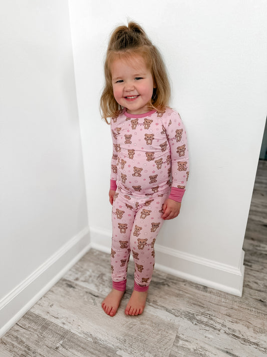 Pink Teddy Bear Set