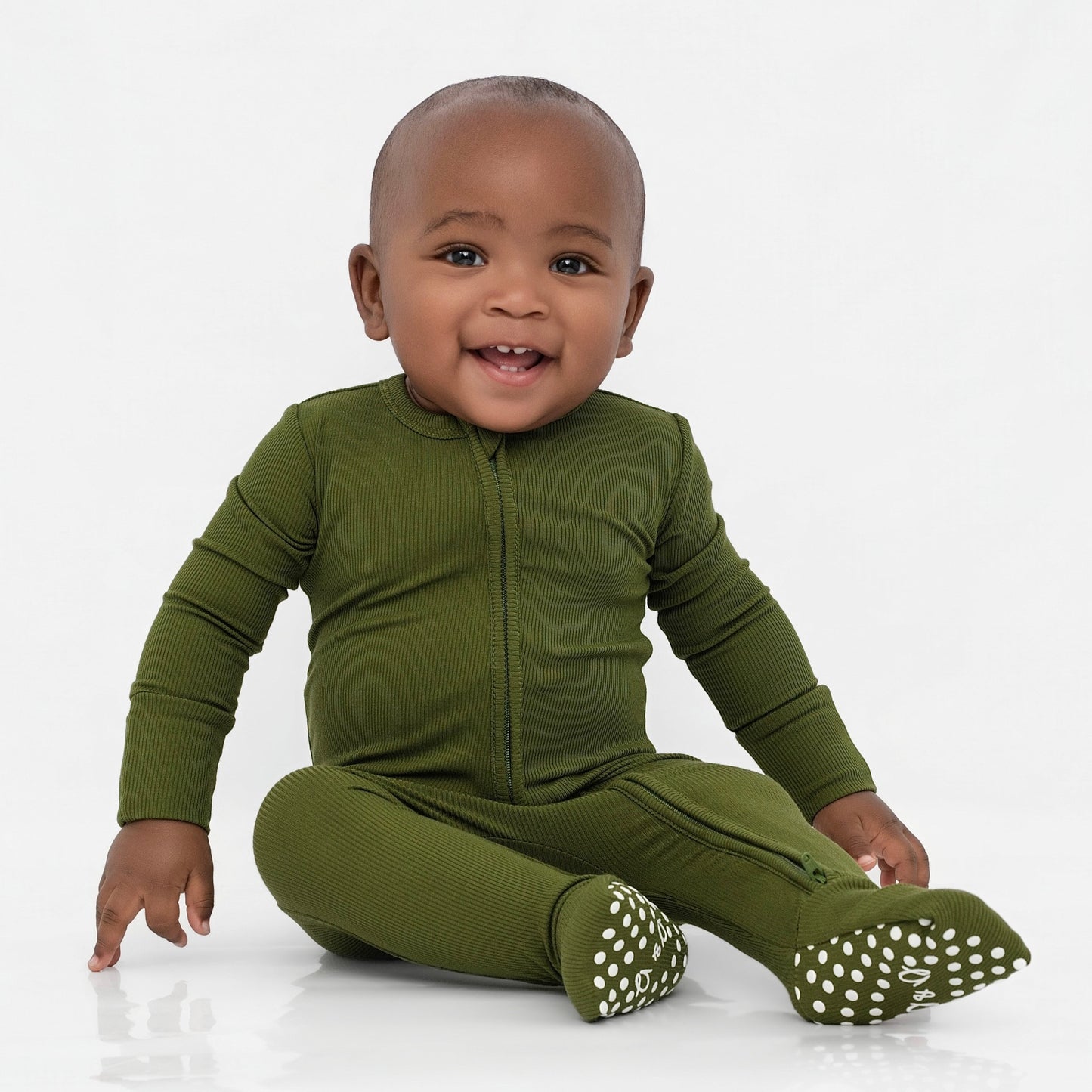 Green Ribbed Zippy