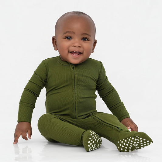 Green Ribbed Zippy