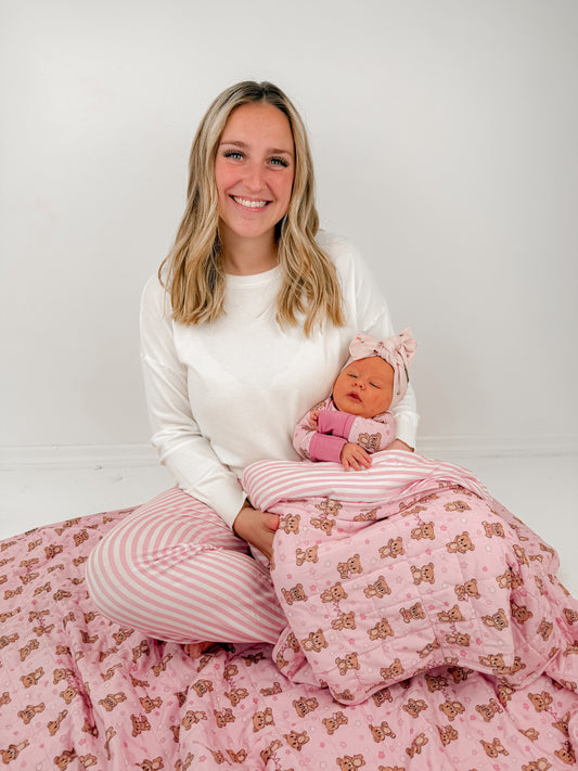 Pink Stripe Luxe Pants