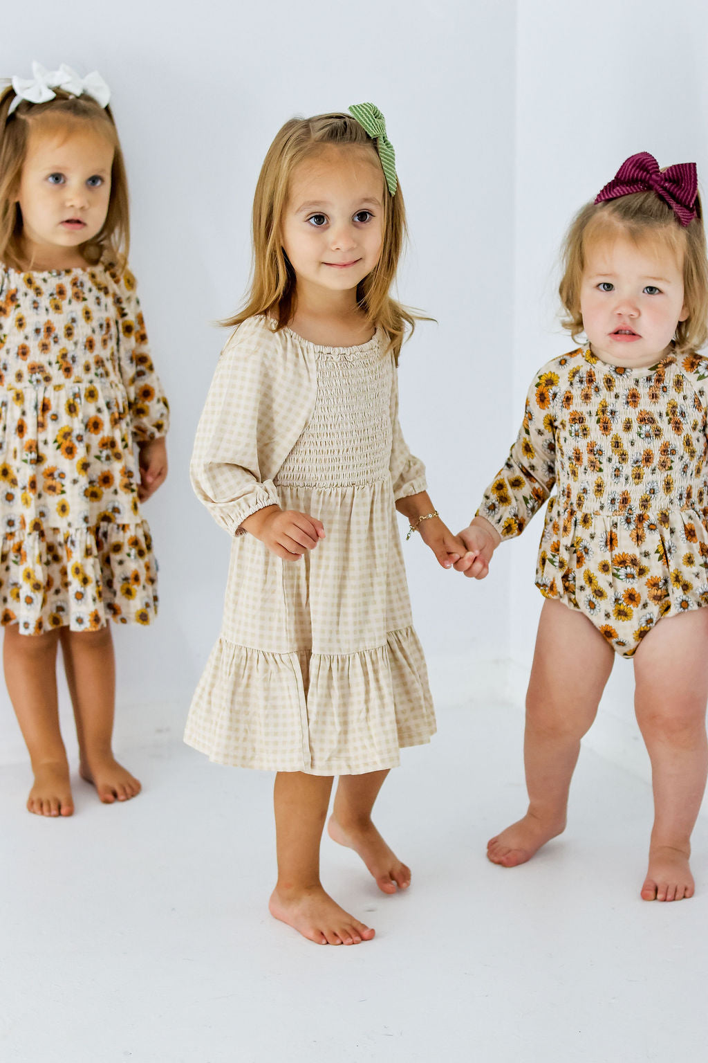 PERFECT FALL GINGHAM SMOCKED DRESS