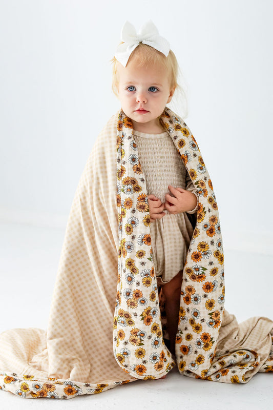 PERFECT FALL GINGHAM SMOCKED BUBBLE ROMPER