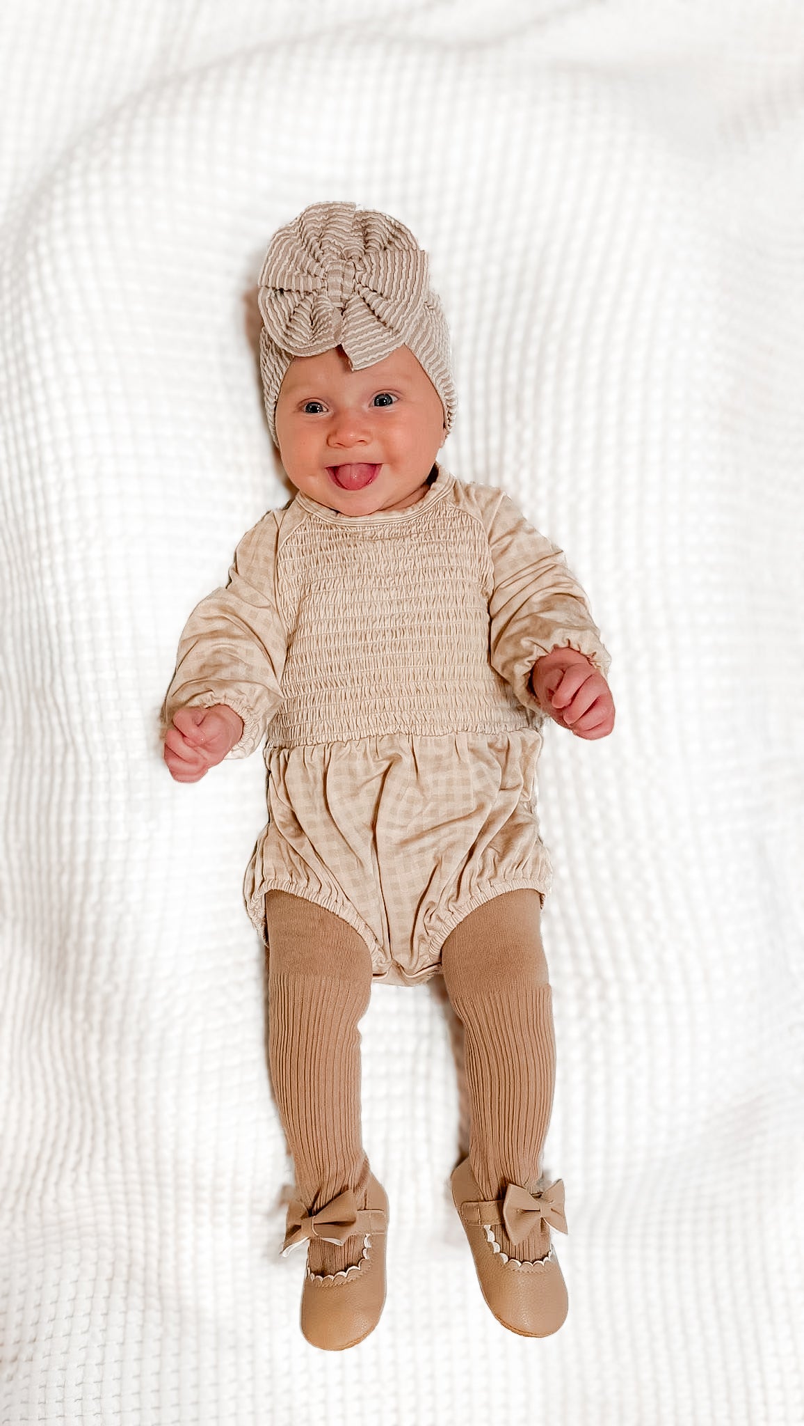 PERFECT FALL GINGHAM SMOCKED BUBBLE ROMPER