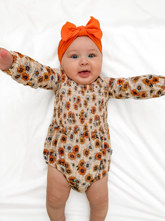 THE MISTY SMOCKED BUBBLE ROMPER