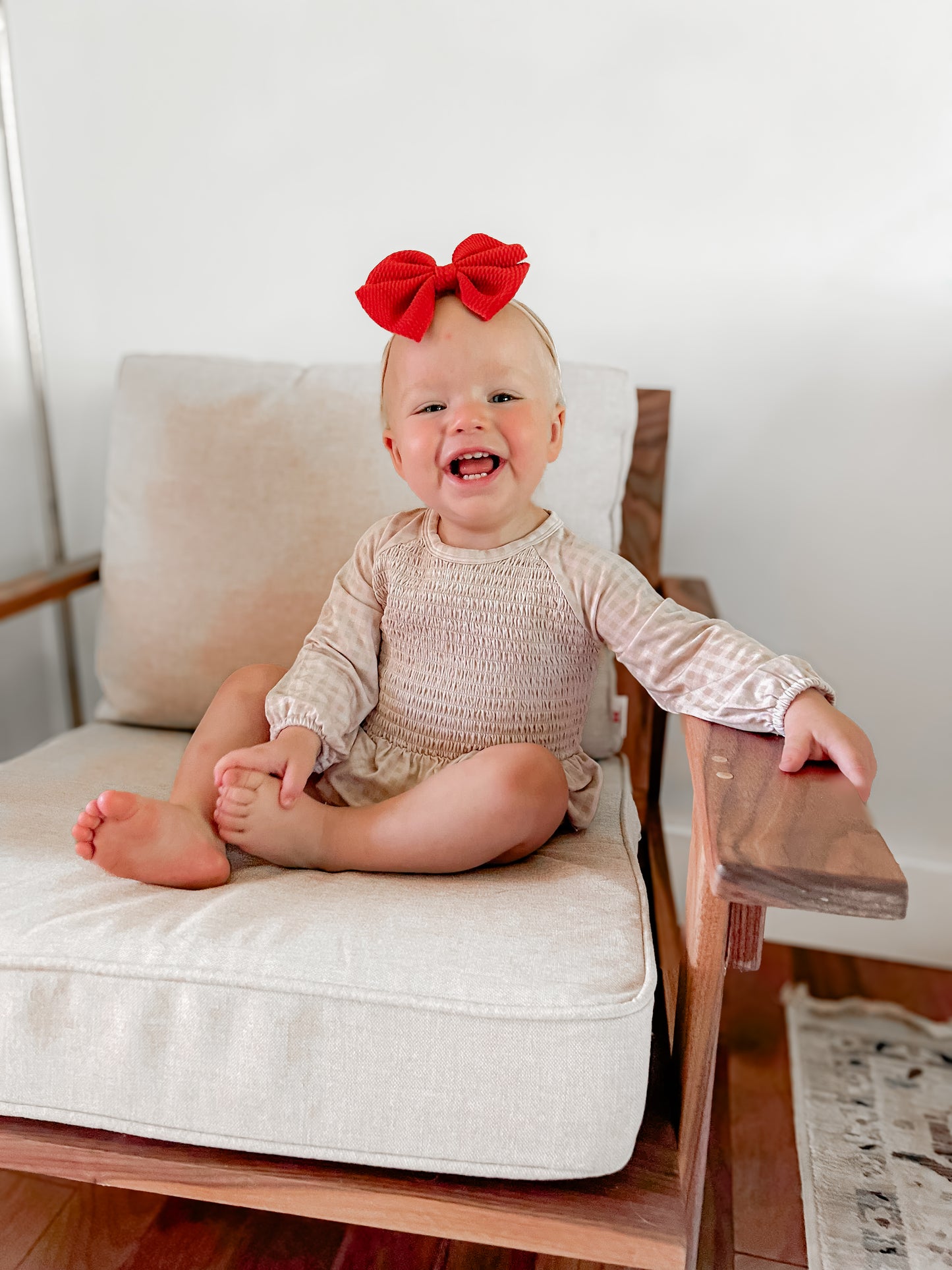 PERFECT FALL GINGHAM SMOCKED BUBBLE ROMPER