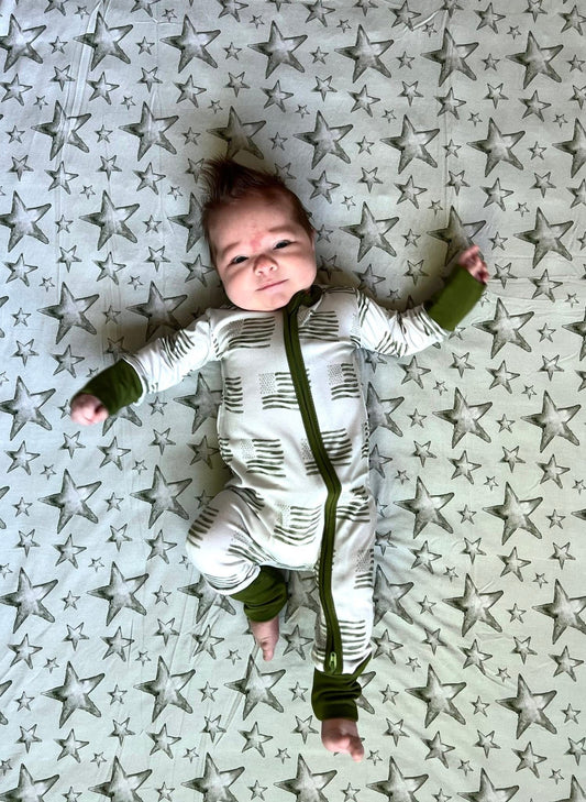 Military Stars Crib Sheet