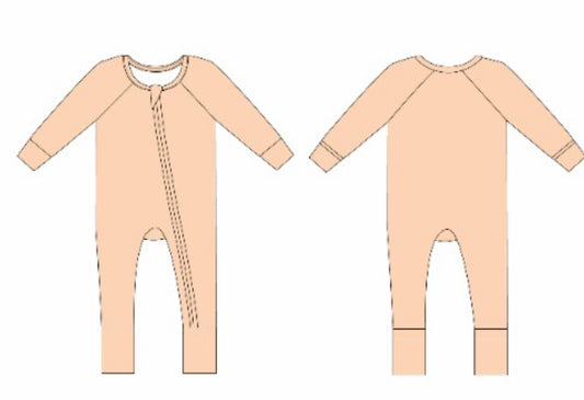 Nude (Ribbed) Zippy