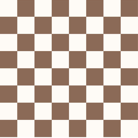 Brown Check Luxe Pants