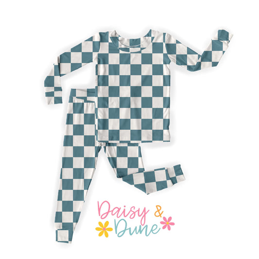 Blue Checks Set