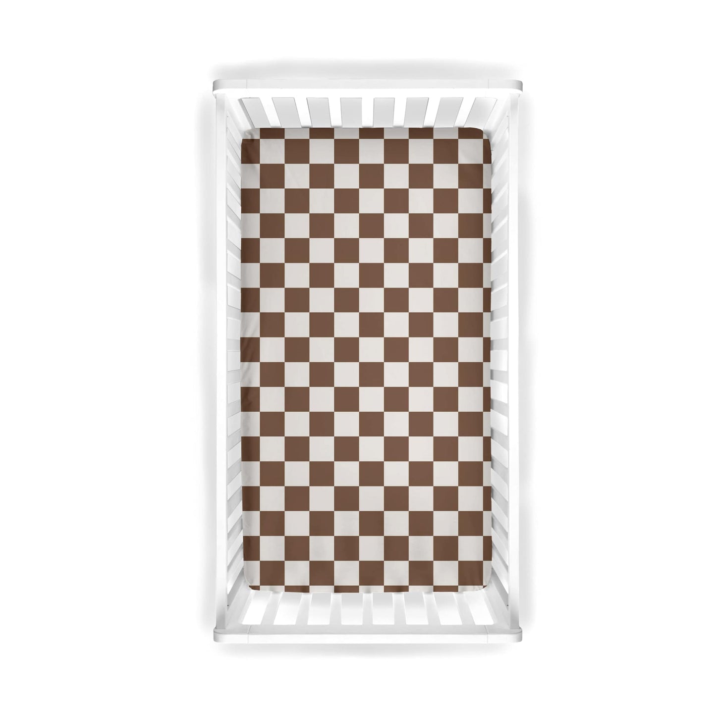 Brown Checks Crib Sheet