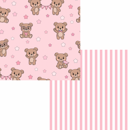 Pink Teddy Bear Mini Blankie